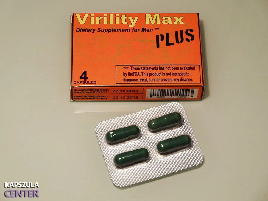 Virility Max Potencianövelő doboz és kapszula