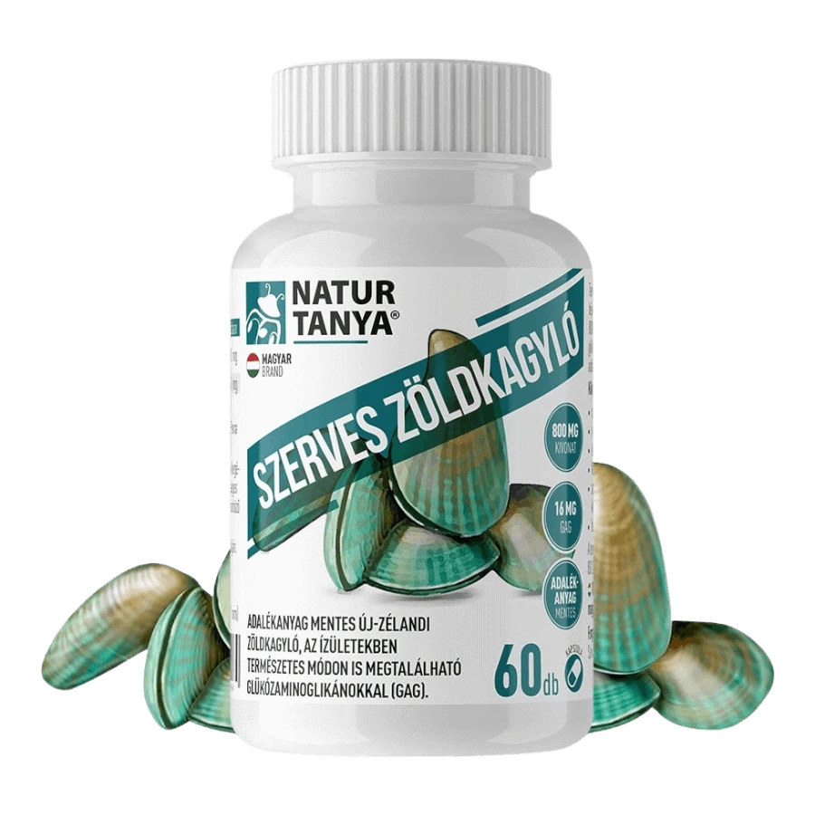 Új-zélandi Zöldkagyló 16 mg GAG kivonattal - 60 kapszula - Natur Tanya