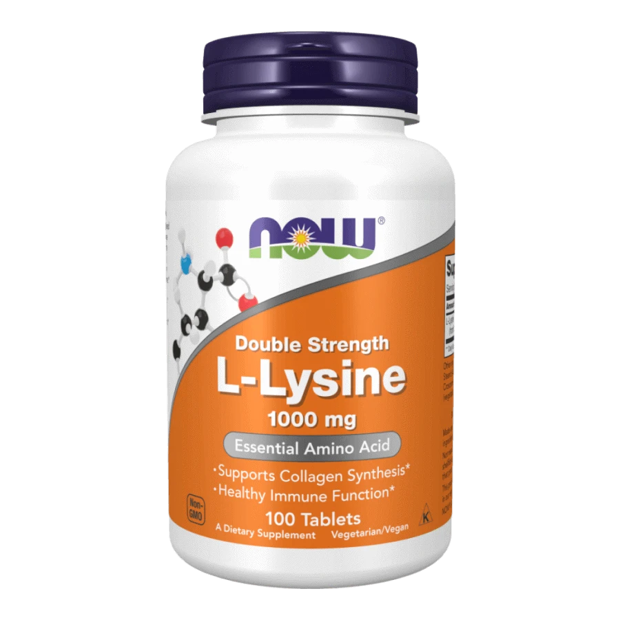 L-Lysine 1000 mg Double Strength - 120 kapszula - NOW Foods