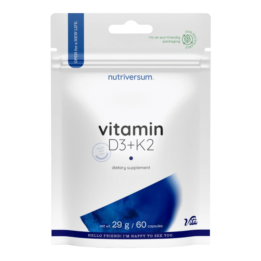 D3+K2 Vitamin - 60 kapszula Nutriversum