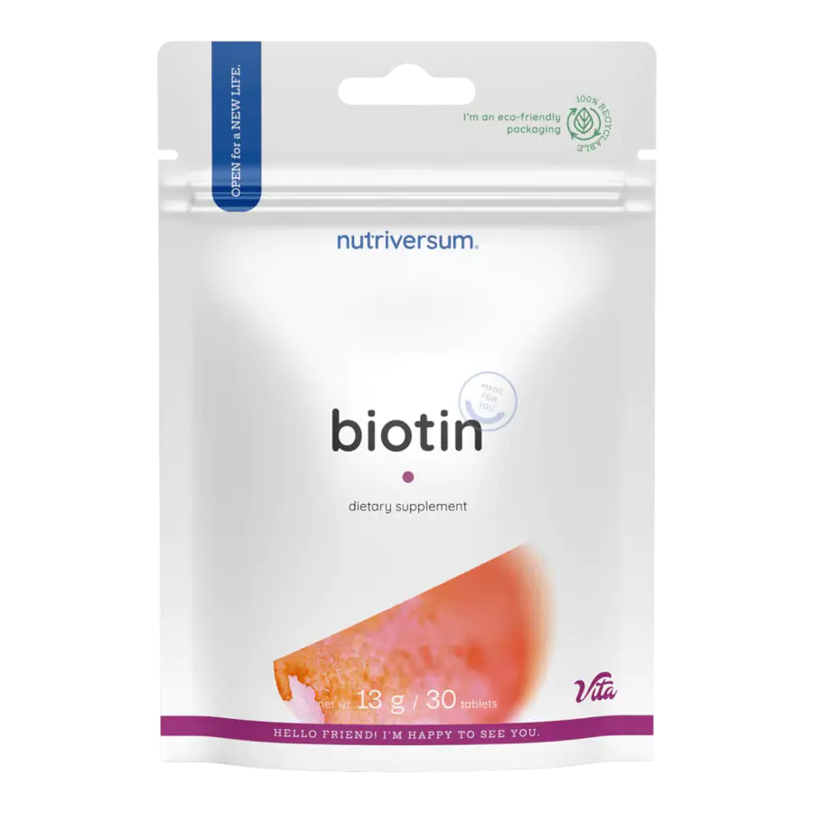 Biotin Tablet - 30 tabletta - Nutriversum