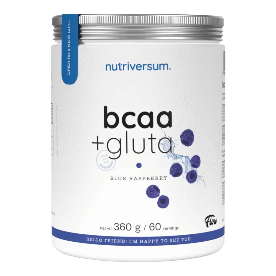 BCAA + GLUTA - 360 g - kék málna - Nutriversum