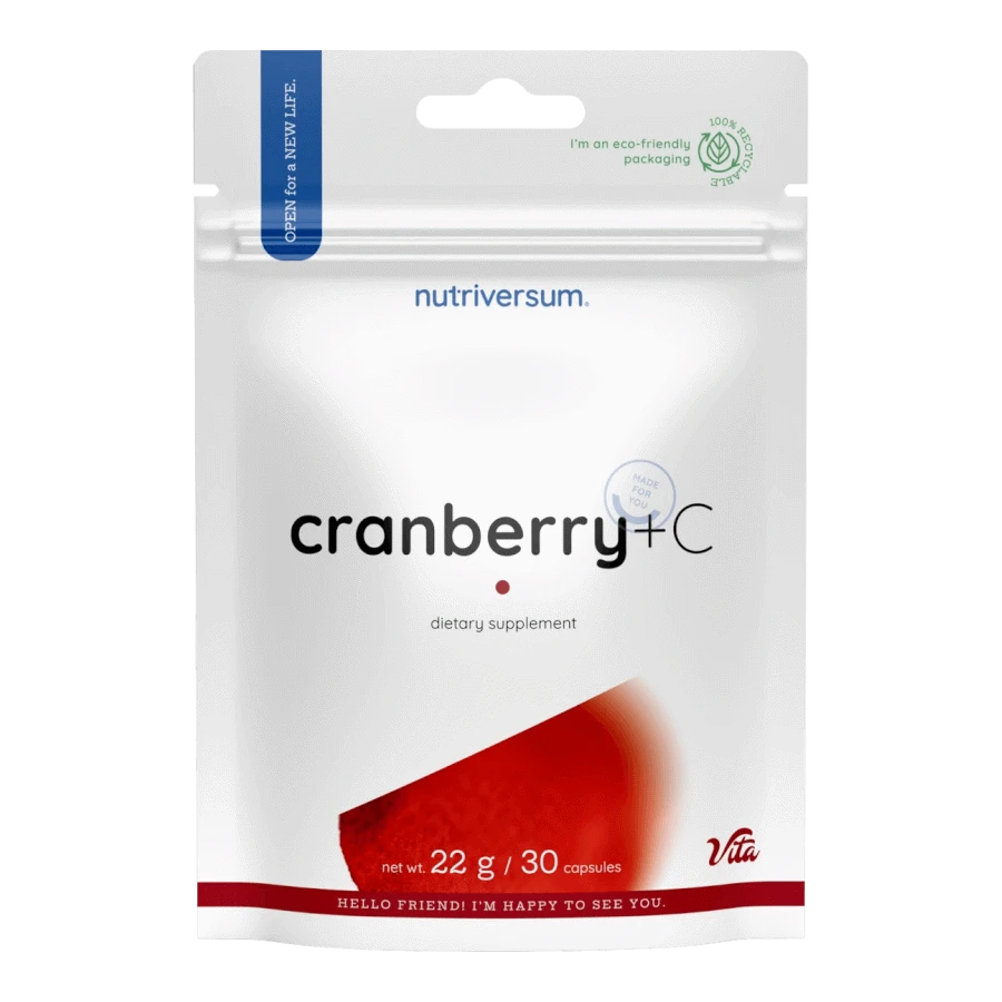 Cranberry + C - 30 kapszula - Nutriversum