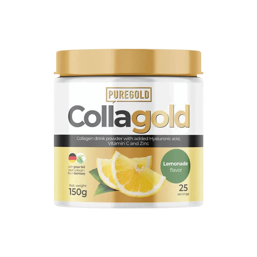 CollaGold Marha és Hal kollagén italpor hialuronsavval - Lemonade - 150g - PureGold