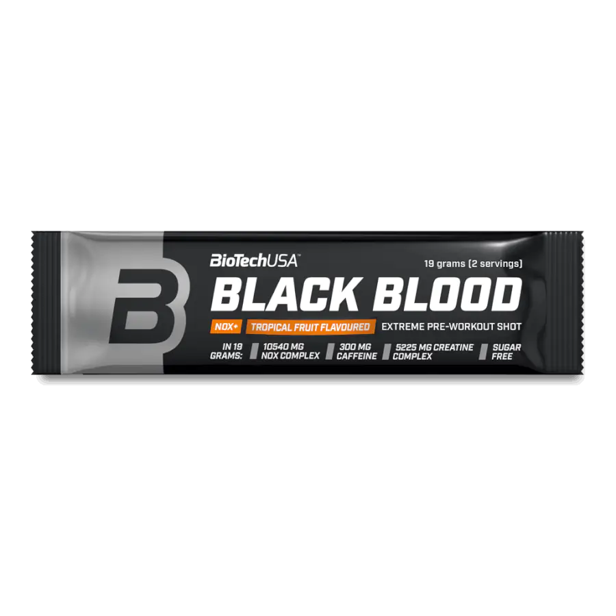 Black Blood NOX+ 19g trópusi gyümölcs - BioTech USA
