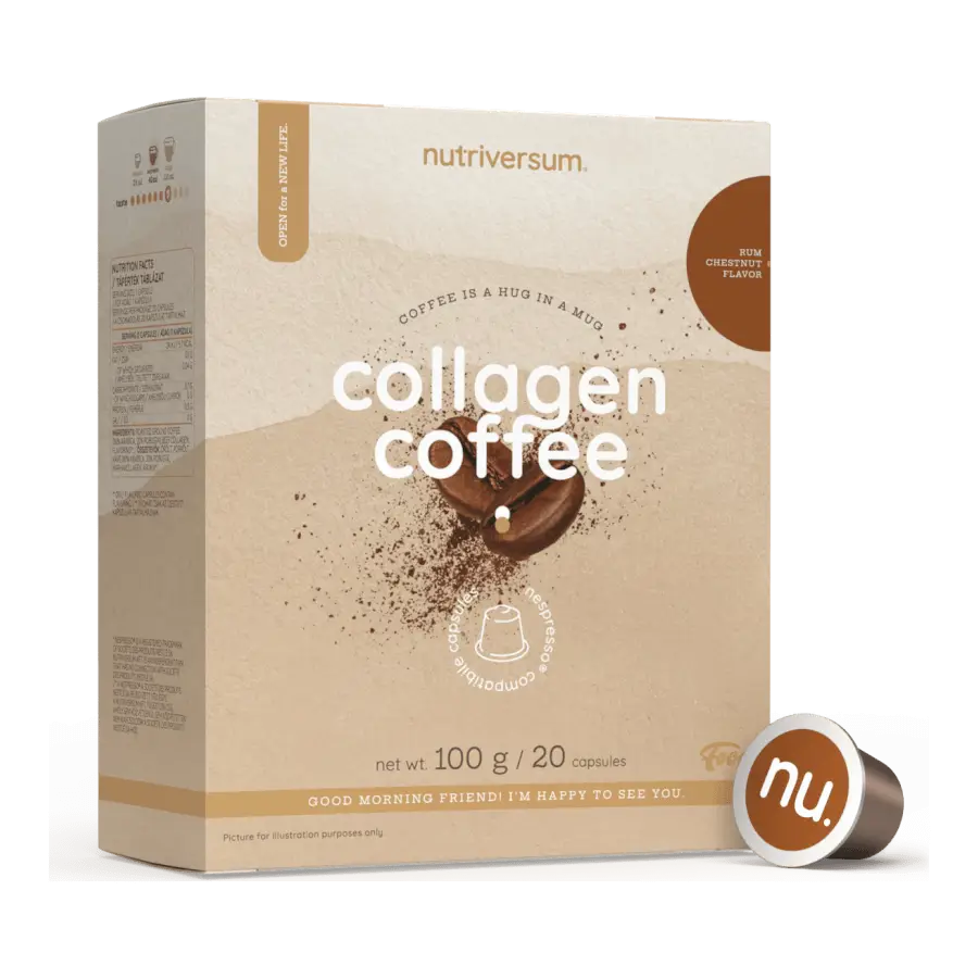 Collagen Coffee - rumos gesztenye - 20 kapszula - Nutriversum