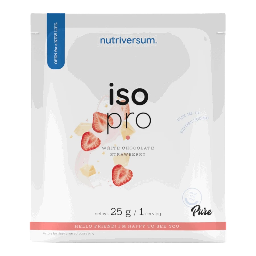 ISO PRO - 25 g - fehér csokoládé-eper - Nutriversum