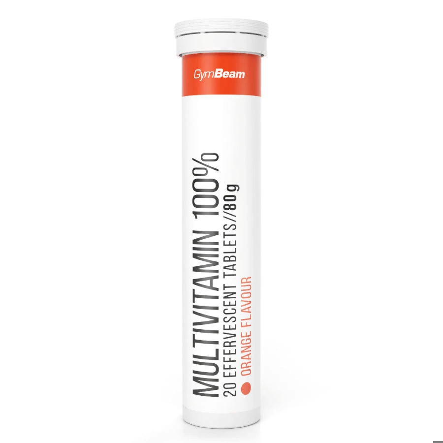 Multivitamin 100% - 20 pezsgőtabletta - narancs - GymBeam