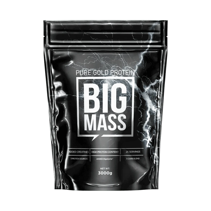 BIG-Mass Gainer tömegnövelő italpor - mogyorós csokoládé 3000g - PureGold