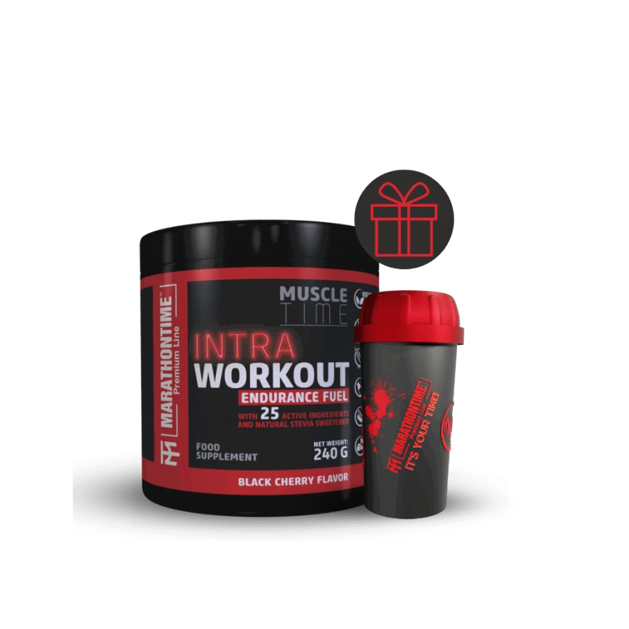 Intra Workout koffeinmentes energizáló Steviával 240 g - fekete cseresznye - Marathontime