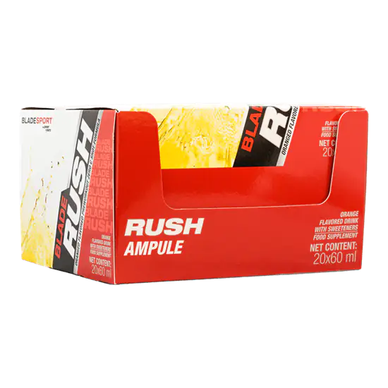 RUSH Pre-Workout Shot - 20x60 ml - narancs - Blade Sport