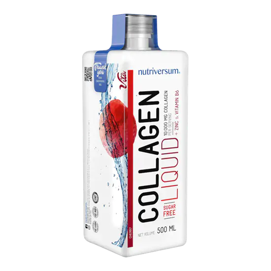 Collagen liquid Sugar Free - 10.000 mg - 500 ml - VITA - Nutriversum - cseresznye