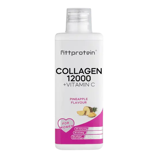 Fittprotein Collagen 12000 +Vitamin C  - ananász - 450 ml