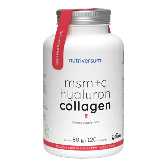 MSM+C Hyaluron Collagen - 120 kapszula - Nutriversum