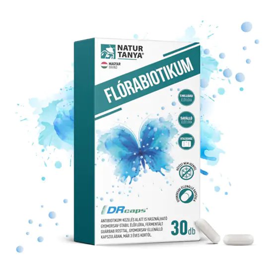 FLÓRABIOTIKUM - probiotikum és fermentált prebiotikum a bélmikrobiom egyensúlyához - 30 kapszula - Natur Tanya