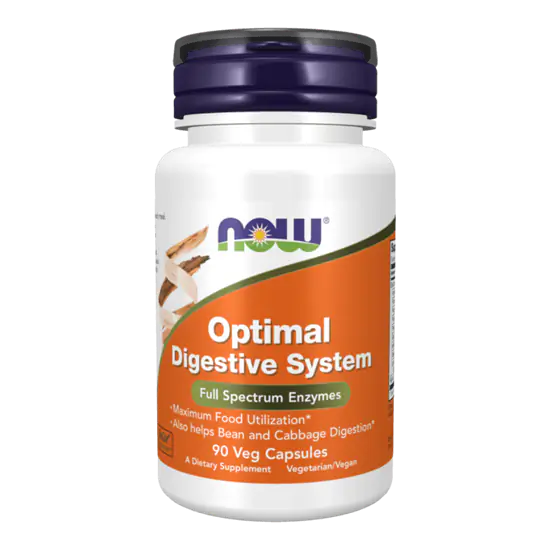 Optimal Digestive System - 90 vegán kapszula - NOW Foods
