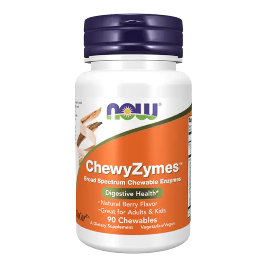 ChewyZymes Chewables - 90 rágótabletta - NOW Foods