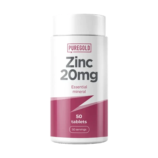 Zinc 20mg étrend-kiegészítő - 50 tabletta - PureGold